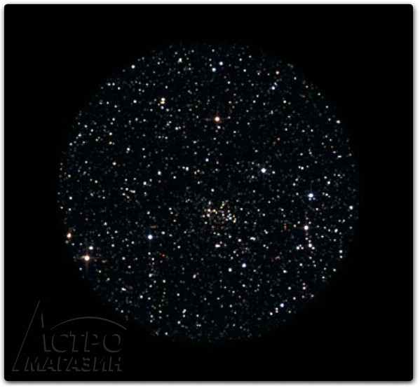 Аберрации ортоскопического окуляра Аббе (Ortho), звёздное поле